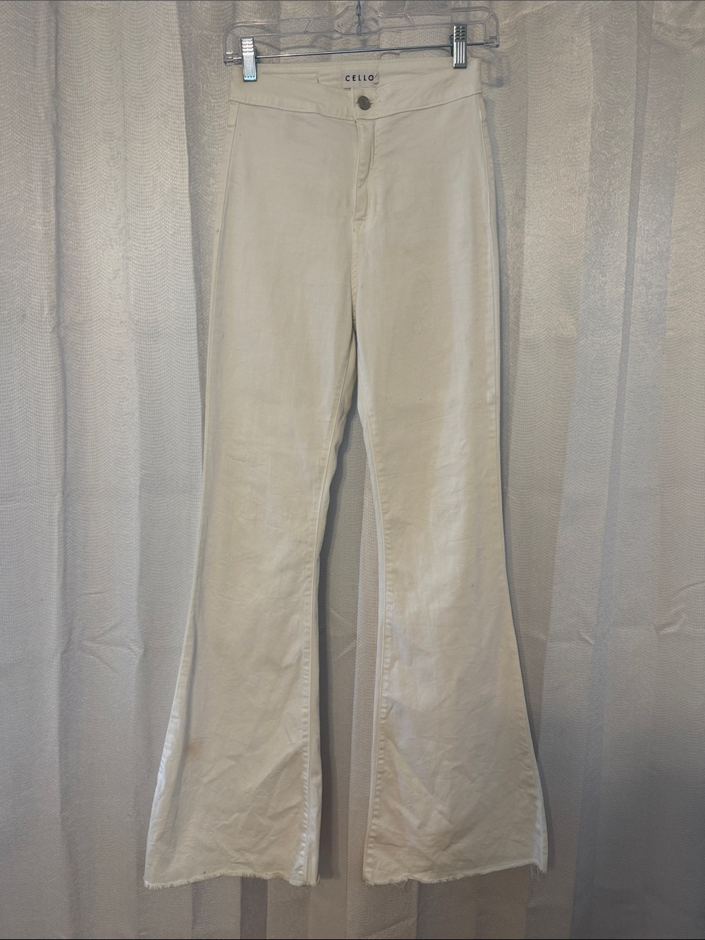 Cello Cream High-Waist Flare Jeans